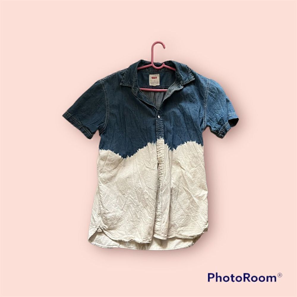 Levis Blue/ White Denim Acid Wash